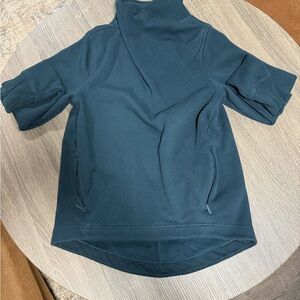Athleta Dark Teal High-Neck Sweatshirt